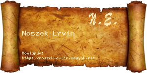 Noszek Ervin névjegykártya